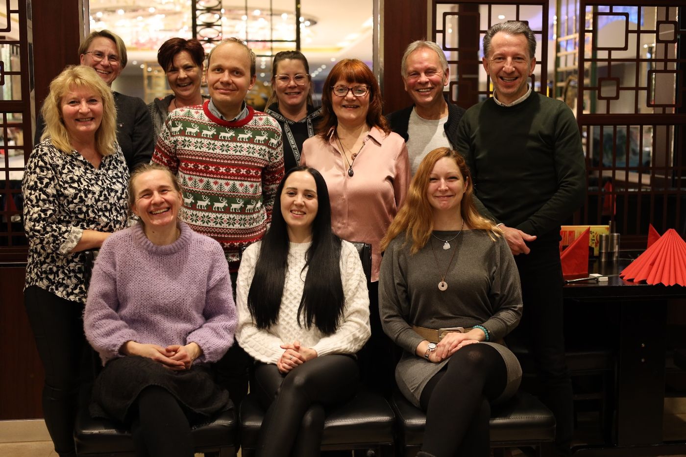 Das Team bei der Weihnachtsfeier 2023